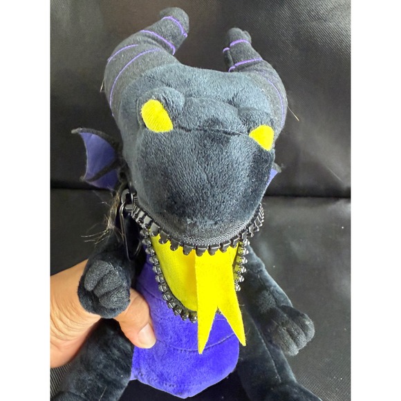 Disney Villains Maleficent‎ Dragon Plush Stuffed Animal Toy Black Purple Yellow - Picture 7 of 9